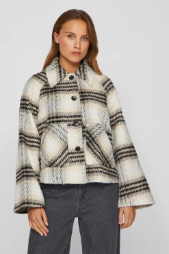 Vila Chaqueta de paño abotonada Gris Best