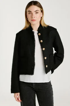 Vila Chaqueta de paño con botones Negro Online