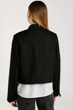 Vila Chaqueta de paño con botones Negro Online