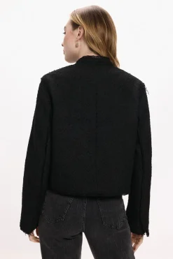 Vila Chaqueta de paño con botones Negro Online