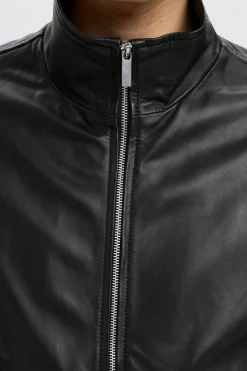 Selected Chaqueta de piel 100% piel de cordero. Negro Clearance