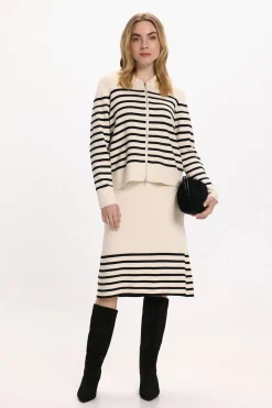 Vila Chaqueta de punto con viscosa Beige Outlet