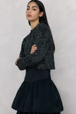 Pedro del Hierro Chaqueta de punto lentejuelas Negro Sale