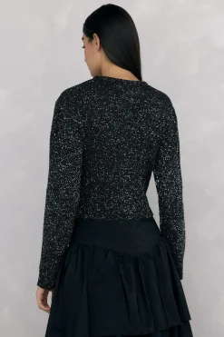 Pedro del Hierro Chaqueta de punto lentejuelas Negro Sale