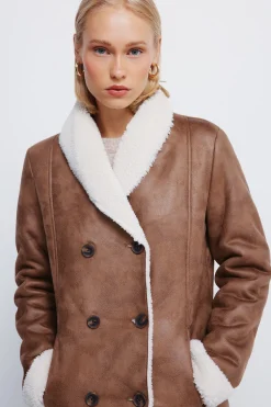 Springfield Chaqueta doble faz botones marr&oacute;n Hot