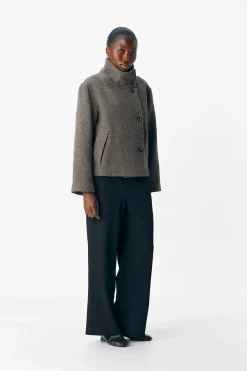 Object Chaqueta fieltro cruzada Gris Hot