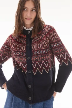 TFP by Tamara Falcó Chaqueta jacquard geométrico multicolor Azul Hot