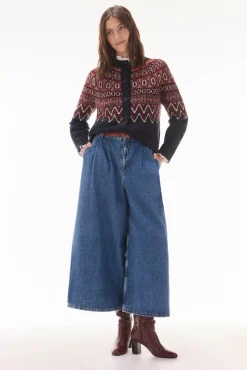 TFP by Tamara Falcó Chaqueta jacquard geométrico multicolor Azul Hot