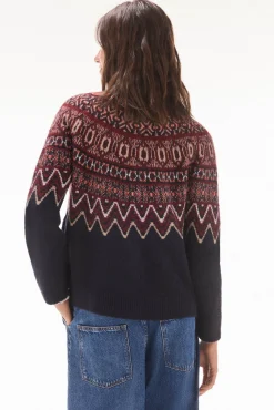 TFP by Tamara Falcó Chaqueta jacquard geométrico multicolor Azul Hot