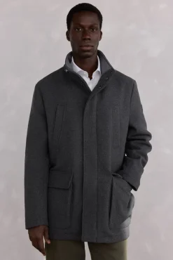 Pedro del Hierro Chaqueta lana bolsillos Gris Online