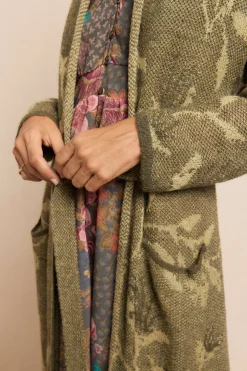 Slowlove Chaqueta larga jacquard Verde Online