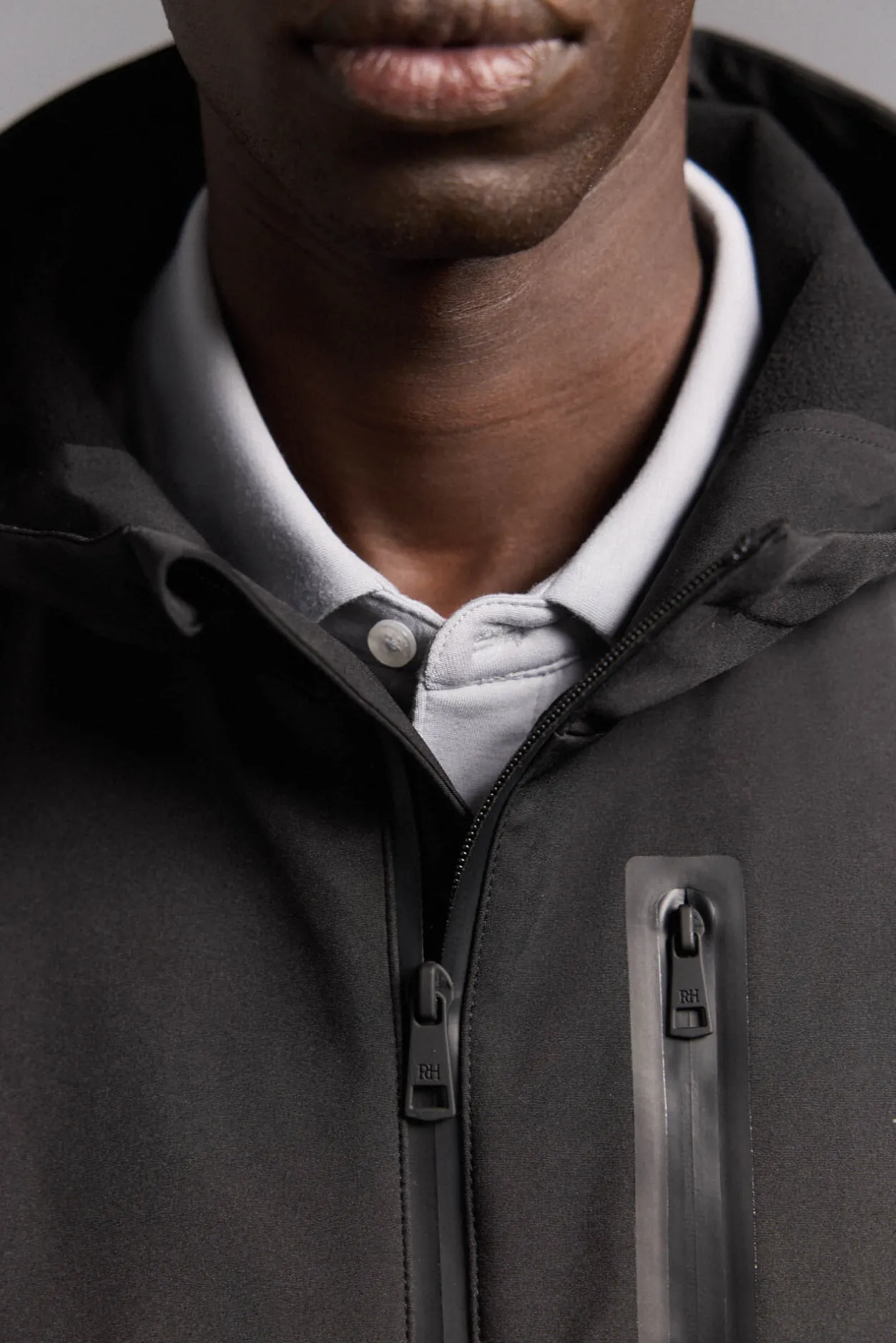 Pedro del Hierro Chaqueta lisa golf Negro New