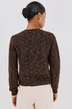 Cortefiel Chaqueta lúrex botones Marr&oacute;n oscuro Hot