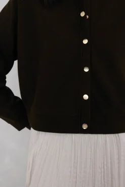 Pedro del Hierro Chaqueta manga larga Marr&oacute;n Sale