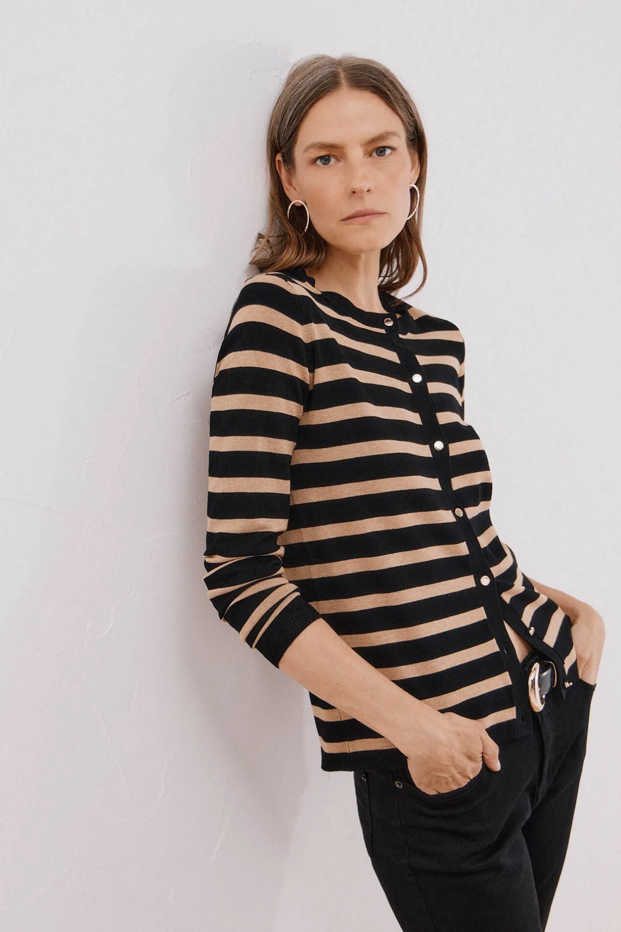 Cortefiel Chaqueta manga larga Negro Clearance