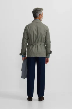 Silbon Chaqueta militar parches dye Verde