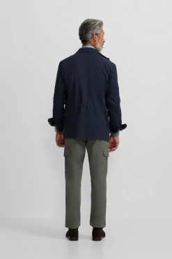 Silbon Chaqueta militar parches dye Azul marino Hot