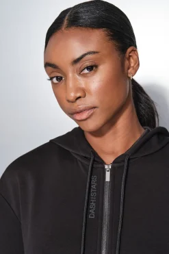 Dash and Stars Chaqueta negra cremallera negro Discount