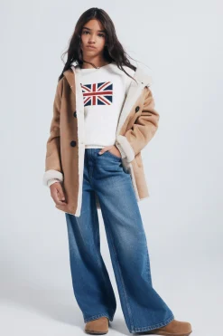 Springfield Kids Chaqueta paño cruzada niña beige Sale