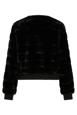 Vila Chaqueta pelo sintético Negro Discount