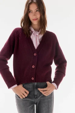 TFP by Tamara Falcó Chaqueta pico botones Burdeos Discount