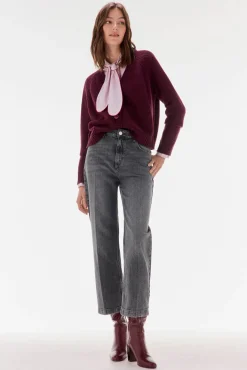 TFP by Tamara Falcó Chaqueta pico botones Burdeos Discount