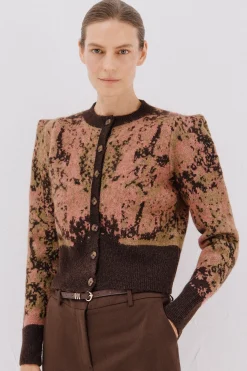 Cortefiel Chaqueta pliegue hombro Marr&oacute;n oscuro Outlet