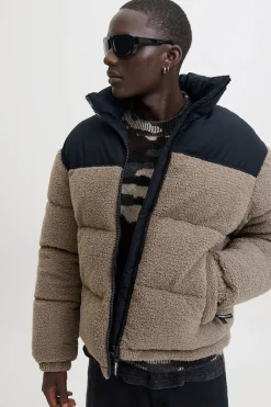 Jack & Jones Chaqueta puffer teddy marr&oacute;n Best