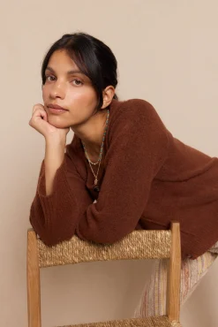 Slowlove Chaqueta punto Marr&oacute;n Clearance