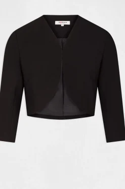 Morgan Chaqueta recta con manga 3/4 Negro Online
