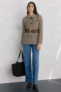 Pedro del Hierro Chaqueta sahariana espiga Marr&oacute;n Discount