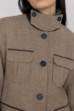 Pedro del Hierro Chaqueta sahariana espiga Marr&oacute;n Discount