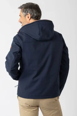 Privata Chaqueta tejido softshell con capucha Azul marino New