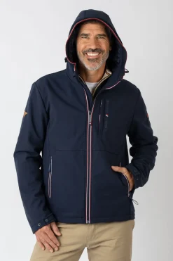 Privata Chaqueta tejido softshell con capucha Azul marino New