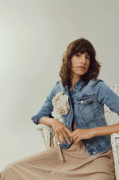 Vila Chaqueta vaquera Azul Hot