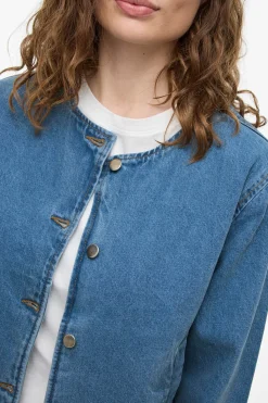Vila Chaqueta vaquera abotonada Azul Online