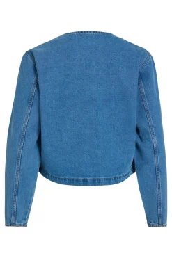 Vila Chaqueta vaquera abotonada Azul Online