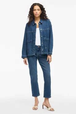 Vila Chaqueta vaquera con bolsillos Azul Outlet