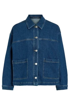 Vila Chaqueta vaquera con bolsillos Azul Outlet