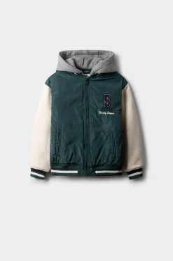 Springfield Kids Chaqueta varsity beisbolera niño verde
