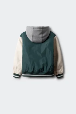 Springfield Kids Chaqueta varsity beisbolera niño verde