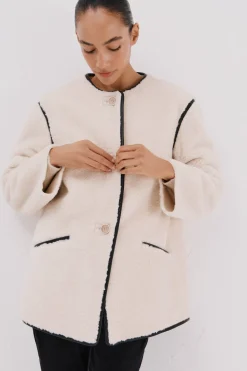 Cortefiel Chaquetón efecto doble faz vivos Marfil Best