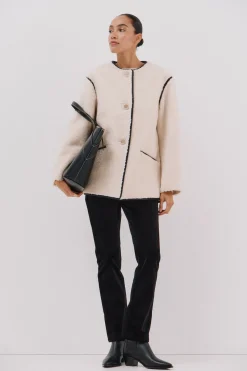 Cortefiel Chaquetón efecto doble faz vivos Marfil Best