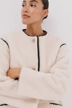 Cortefiel Chaquetón efecto doble faz vivos Marfil Best