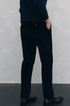 Pedro del Hierro Chino pana gruesa regular fit Azul Sale