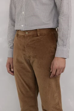 Pedro del Hierro Chino pana gruesa regular fit Marr&oacute;n Best