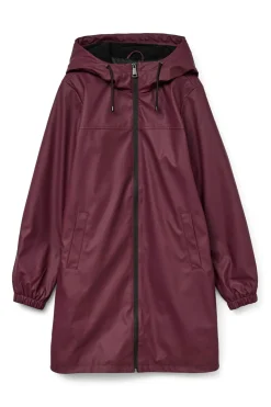 Vero Moda Chubasquero con capucha Granate Discount