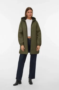 Vero Moda Chubasquero con capucha Verde Sale