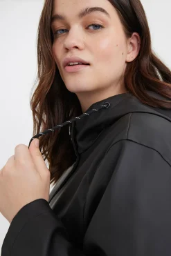 Vero Moda Curve Chubasquero con capucha Curve Negro New