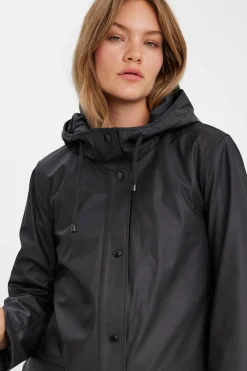 Vero Moda Chubasquero de mujer manga larga con capucha Gris oscuro New
